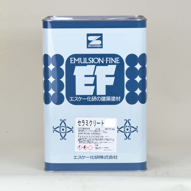 安心の定価販売】 PROST株式会社送料無料 セラミクリートF 15.2kgセット 3分艶エスケー化研 外装用 塗料