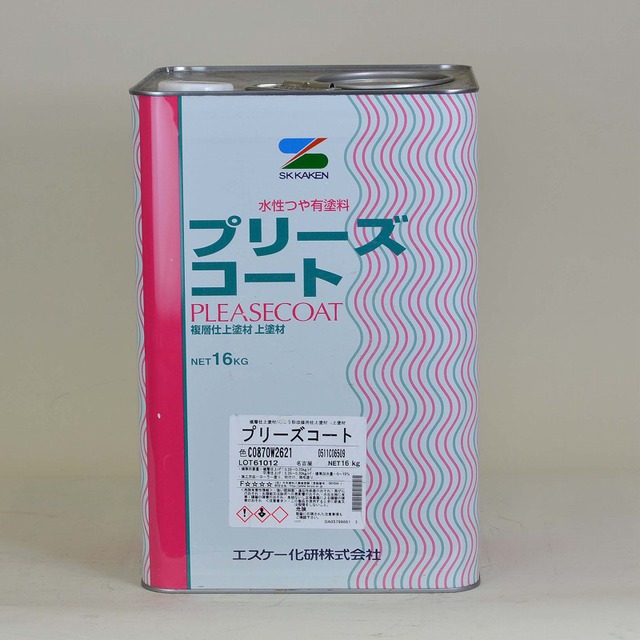 超特価SALE開催！ プリーズコート#10 ３分艶 白 淡彩〜濃彩色 16kg エスケー化研 水性塗料 10000382 