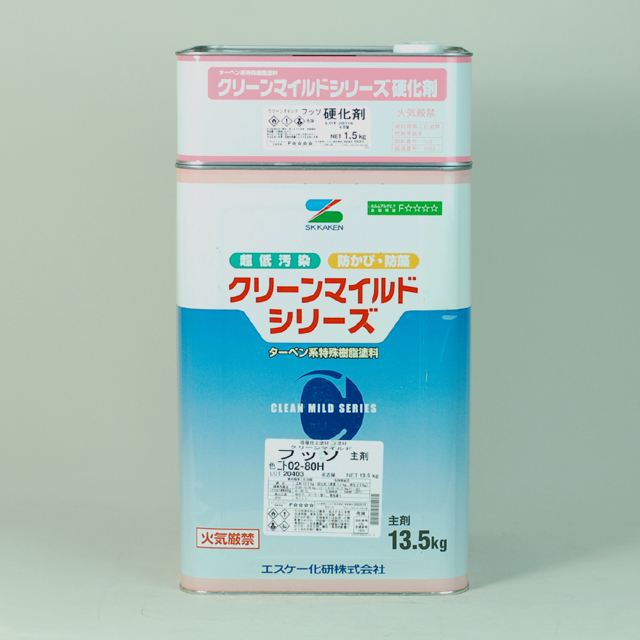 通販 格安 クリーンマイルドフッソ中塗材 4kgセット 濃彩色 エスケー化研 外壁 塗料 Z26 建築材料、住宅設備 