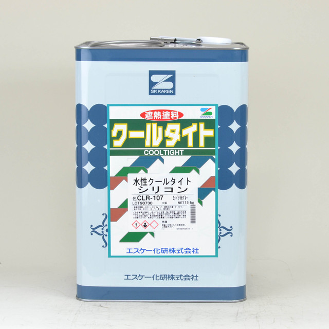 2021人気No.1の Tvilbidvirk6エスケー化研 水性フッ素屋根用遮熱塗料 水性クールタイトフッソ 15kg CLR-144 