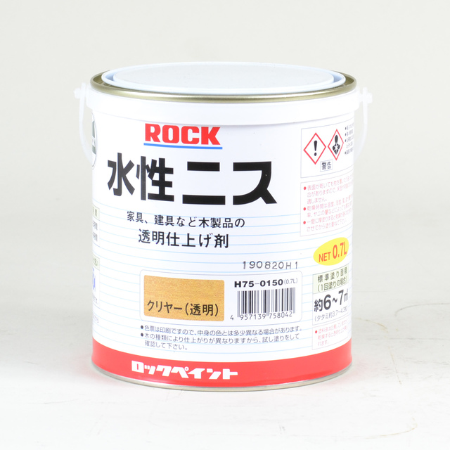 お気に入り】 ロックペイント ロック水性ニス ゴールデンオーク 0.7L H75-0157-03