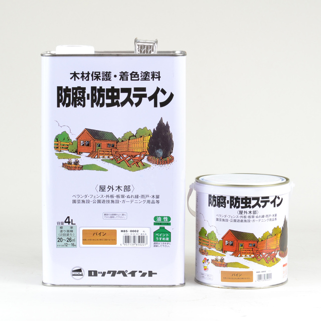 激安正規品 ロック 防腐 防虫ステイン ブラウン 4L H85000802 8512563 ×4 送料別途見積り 法人 事業所限定 掲外取寄 